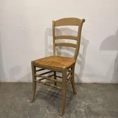 ダイニングチェア　カフェチェア　藁座面　剥離　1
