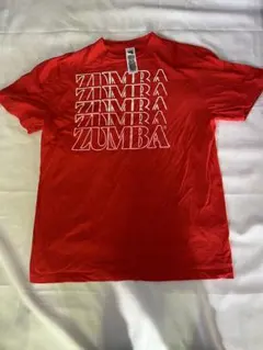 ZUMBA ロゴプリント Tシャツ 赤 ワンサイズ