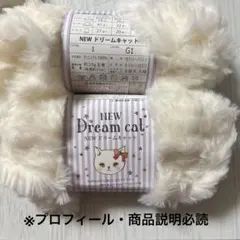 毛糸 NEW ドリームキャット ホワイト 2個