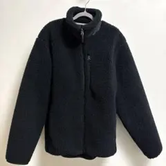 ユニクロ　防風アウター　フリースジャケット　S ブラック　黒