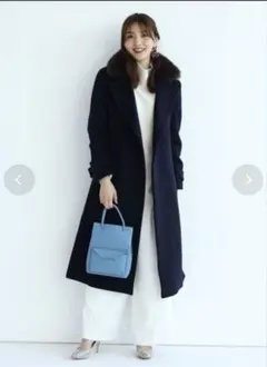 JUSGLITTY ファー付きロングコート 未使用のサムネイル