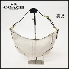 近年 COACH コーチ ハーフムーン ワンショルダーバッグ チェーン テリ