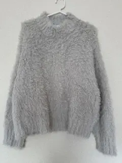 もふもふニット グレー