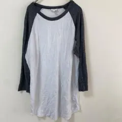 LulaRoe 【XL】 ホワイト/グレー 長袖Tシャツ