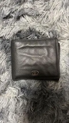 Dior ブラックレザー 二つ折り財布