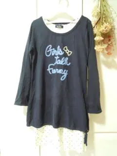 【SALE】EAST BOY　長袖アンサンブル２枚組　ネイビー　サイズ９