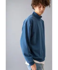 monkey time モックネックスウェット XL BLUE