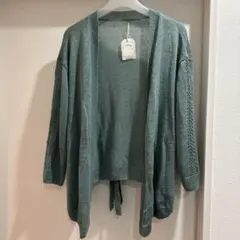 LINO K.Ｔグリーン リボン付き カーディガンのサムネイル