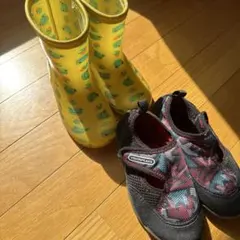 キッズシューズ 2足セット 長靴 ウォーターシューズ