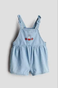 《新品》H&M ミッフィー刺繍ショートオーバーオール