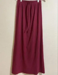 coca（コカ） 厚手 リブロングスカート 伸縮性あり ピンク FREEサイズ