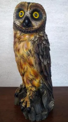フクロウ　陶器　置物