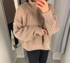 H&M チャンキーニット ベージュ　M