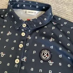 新品同様　and per se ネイビー ゴルフ　M ポロシャツ