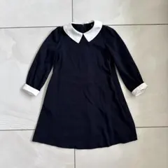 UNIQLO ネイビー ワンピース 襟付き