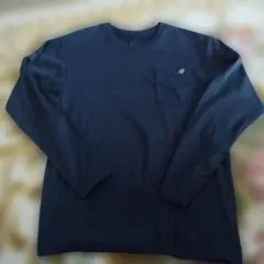 ノースフェイスロングスリーブエアリーリラックスポケットＴ。ネイビーメンズМ。