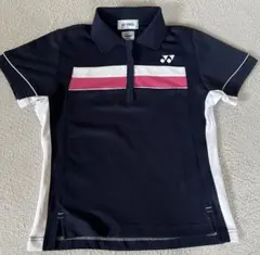 YONEX ネイビー ジッパーポロシャツ ジュニアS