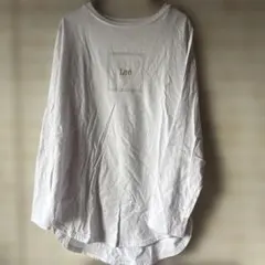 Lee 刺繍ロゴ ホワイト長袖Tシャツ
