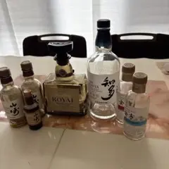 空き瓶 5本セット ガラス製　ロイヤル　知多　山崎