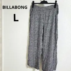 BILLABONG【L】小花柄 ガウチョパンツ モノトーン