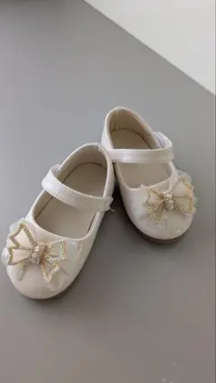 リボン付き フォーマルベビーシューズ