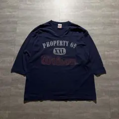 90s Wilson ビックロゴ Vネック スウェット ホッケーシャツ XXL