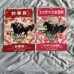 秋華賞 エリザベス女王杯 入場ノベルティー 2枚セットのサムネイル
