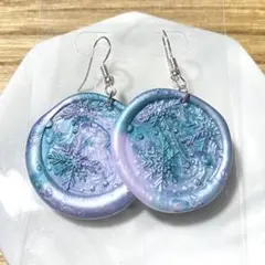 ピアス ハンドメイド 雪 シルバー 大きめ 揺れる 軽い