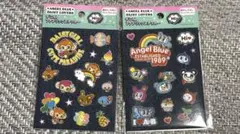 セリア　エンジェルブルー　フレークステッカー　デニムステッカーセット
