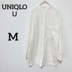 ユニクロU　オーバーシャツ　Ｍ　オフホワイト　綿100％　長袖　ゆったり