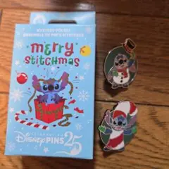 ディズニーストア　スティッチ　クリスマス　シークレットピンバッジ