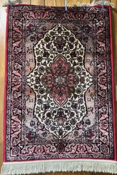 ペルシャ絨毯 qum 玄関　マット　 高級マット 最後の晩餐　woolknot ペルシャ絨毯 qum 玄関 マット 高級マット 最後の晩餐 woolknot - メルカリ