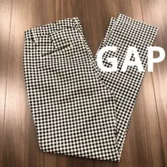 GAP ギャップ　白×黒　チェックパンツ