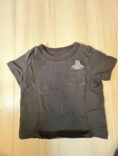 GAP ブラック Tシャツ ポケット付き　くま　80 半袖　保育園用　泥遊び用のサムネイル