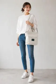 上品　ホワイト　WAY仕様　キャンバス　トートバッグ 新品