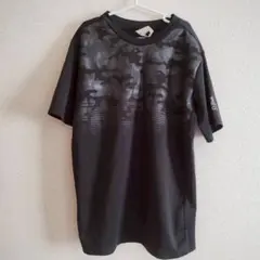 アディダス 黒カモ柄 スポーツTシャツ 160 吸汗速乾 動きやすい キッズ