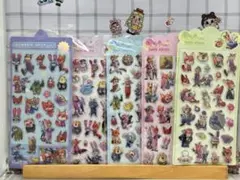 【5枚セット】ズートピア ウォーターシール1枚 ぷくぷくシール4枚