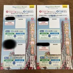 【2枚セット】ナガシマスパーランド パスポート券のサムネイル
