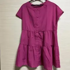 ＊chocol raffine robe＊　ピンクのフレンチスリーブチュニック