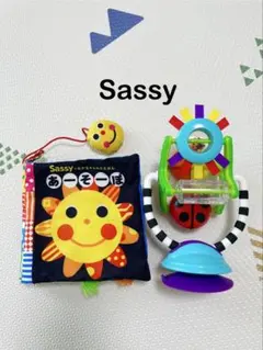 Sassy ベビー おもちゃ 知育 布えほん メロディ ラトル 2点セットのサムネイル