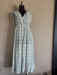 美品GUNNE SAXガニーサックス ヴィンテージ ロングドレス ワンピース花