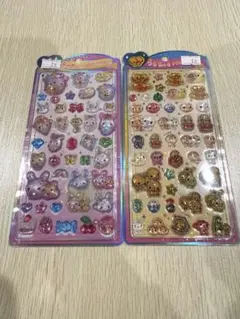 匿名配送 うるちゅるPOPシール なっとうちゃん フワフワらびちゃん　2枚セット