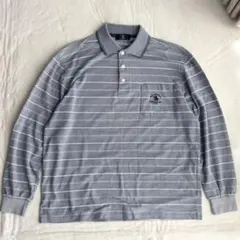 POLO&RACQUET ポロシャツ 長袖 ボーダー 胸ポケット付きのサムネイル