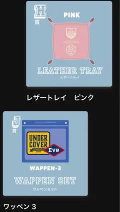 undercover Eveレザートレイ ピンク & ワッペンセット