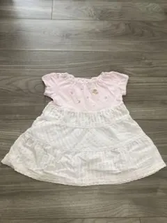 ファミリア　半袖ワンピース ピンク 80cm リアちゃん　ファミちゃん　クマ