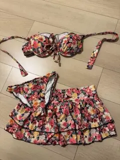 フローラルプリント ビキニ スカートセット