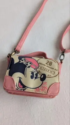 ディズニー　ミニーマウス　ショルダーバッグ　ピンク