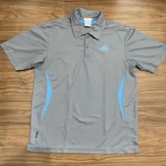adidas CLIMA LITE ポロシャツ メンズMサイズグレー/水色