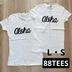 88TEES Aloha ホワイト 半袖Tシャツ ペアルック　カップル