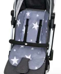 ベビーカークッション ベビーカーシート グレー 星柄